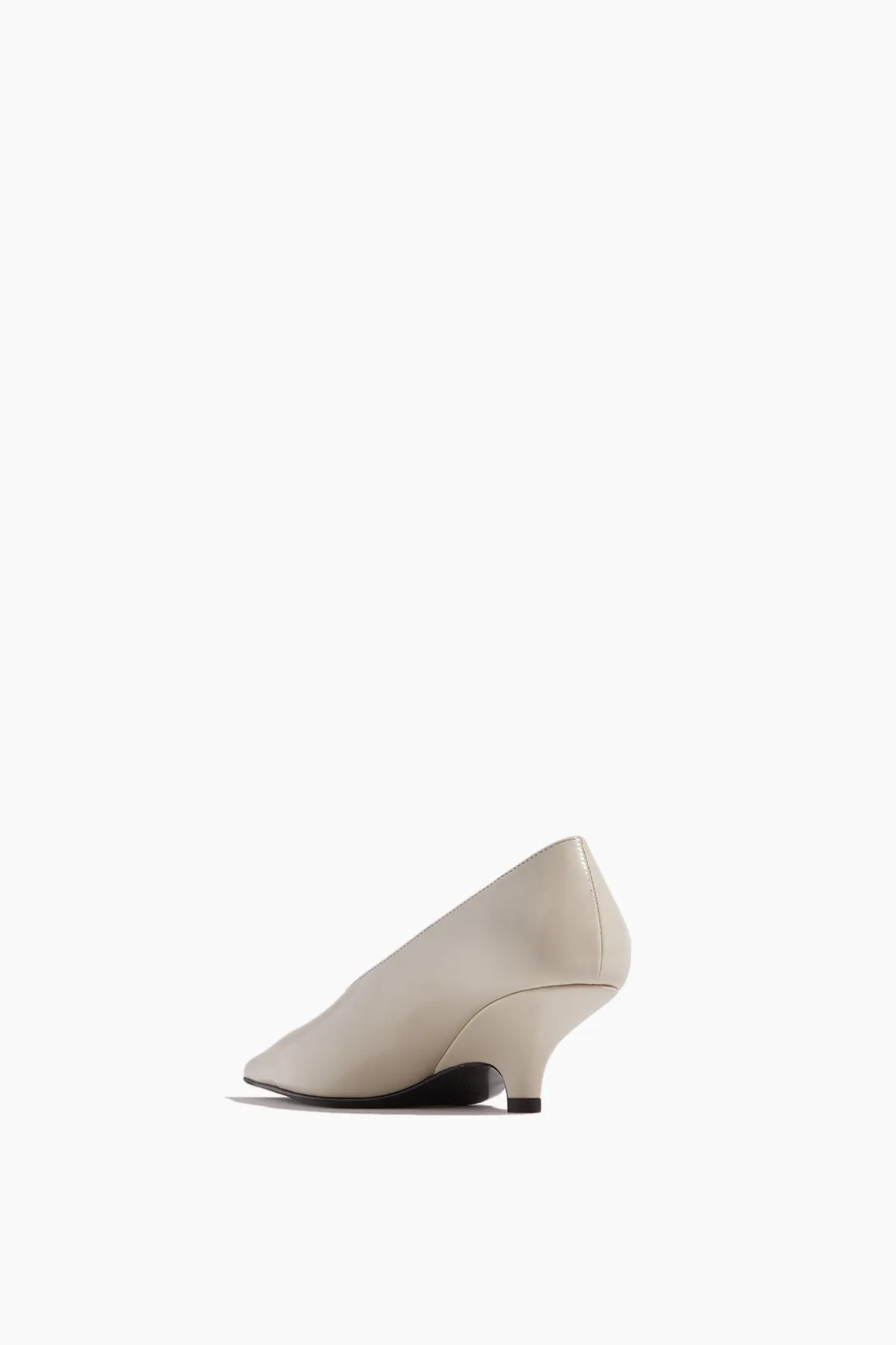 The Wedge Heel Pump in Cream