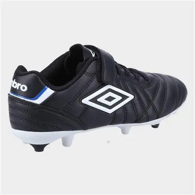 Umbro Speciali Liga Firm Ground Jnr infant Football Boot Black or Blue