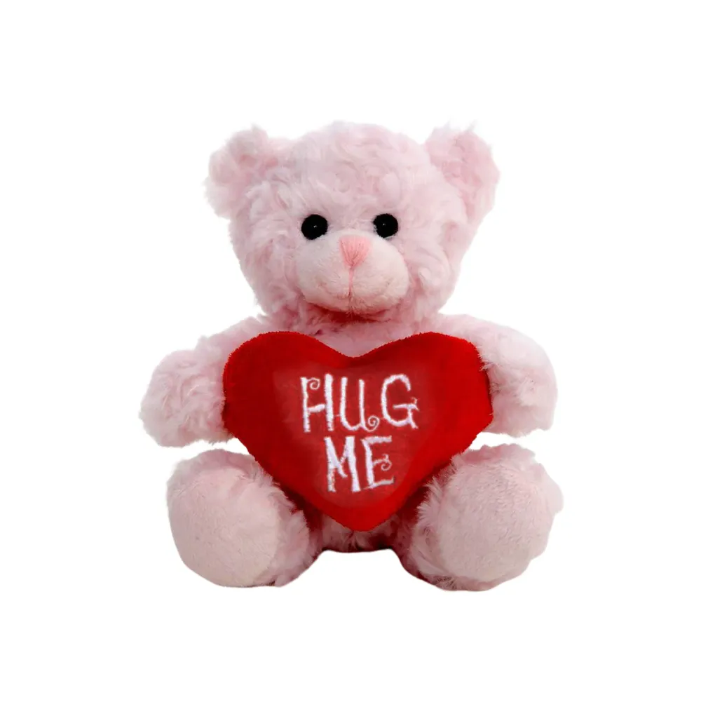 Valentine Pink  Sitting Bear 6"