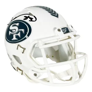 Vernon Davis Signed San Francisco 49ers Salute to Service 2024 Mini Football Helmet (Beckett)