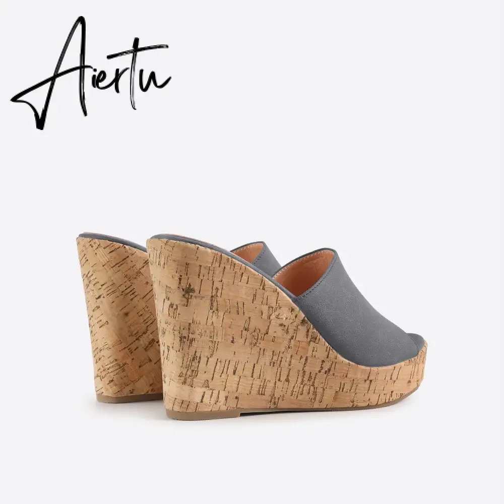 Women Endless Holiday Wedge Slide Sandals