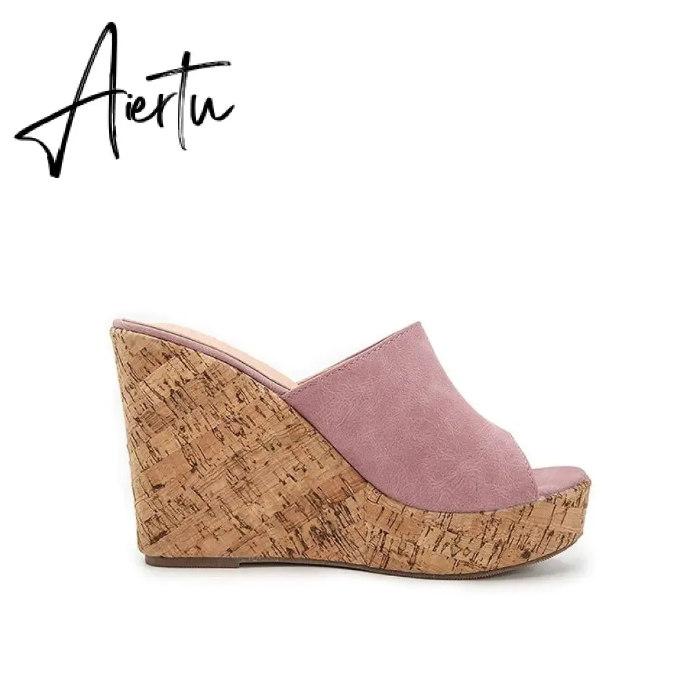 Women Endless Holiday Wedge Slide Sandals