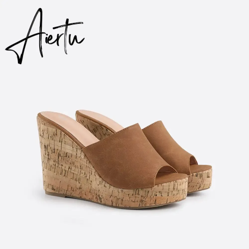 Women Endless Holiday Wedge Slide Sandals