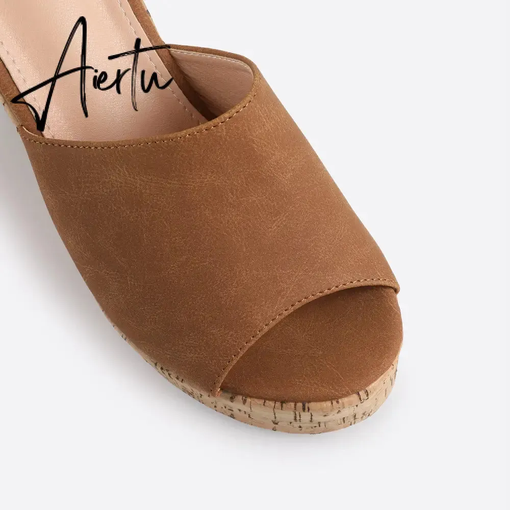 Women Endless Holiday Wedge Slide Sandals