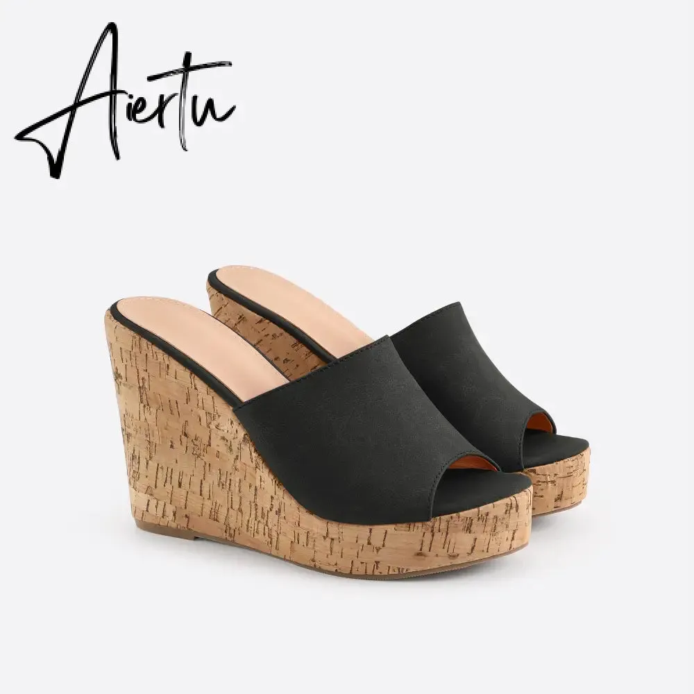 Women Endless Holiday Wedge Slide Sandals