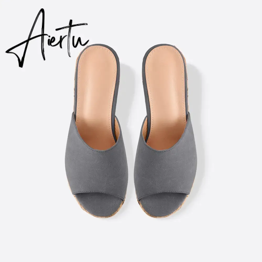 Women Endless Holiday Wedge Slide Sandals