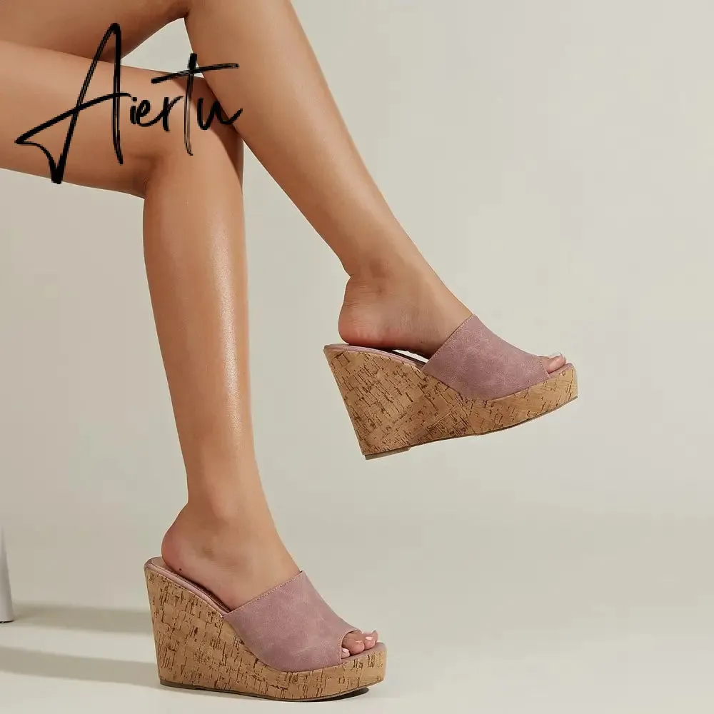 Women Endless Holiday Wedge Slide Sandals