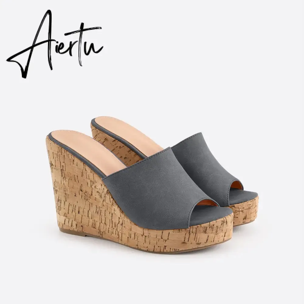 Women Endless Holiday Wedge Slide Sandals