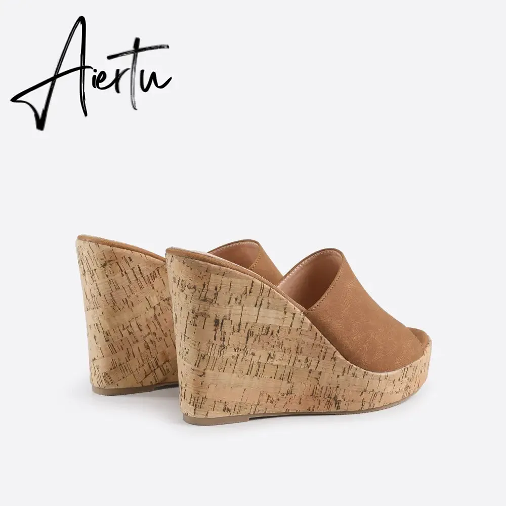 Women Endless Holiday Wedge Slide Sandals