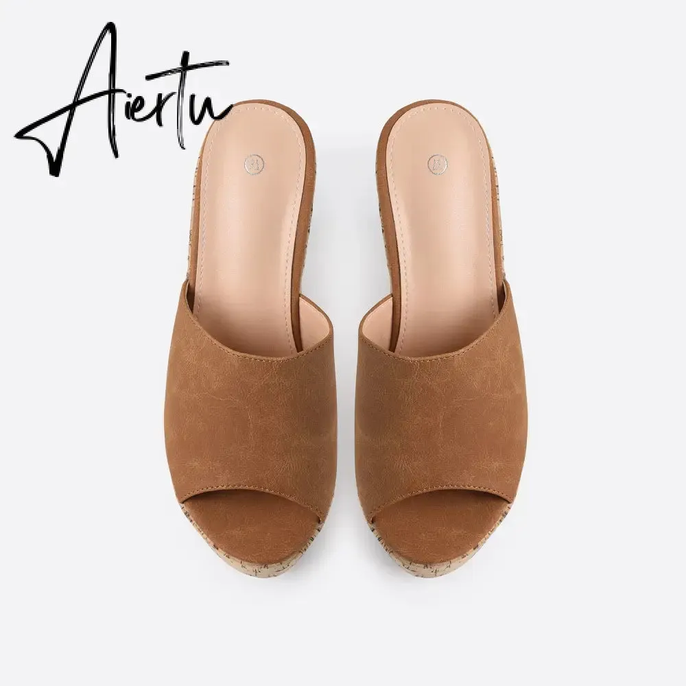 Women Endless Holiday Wedge Slide Sandals