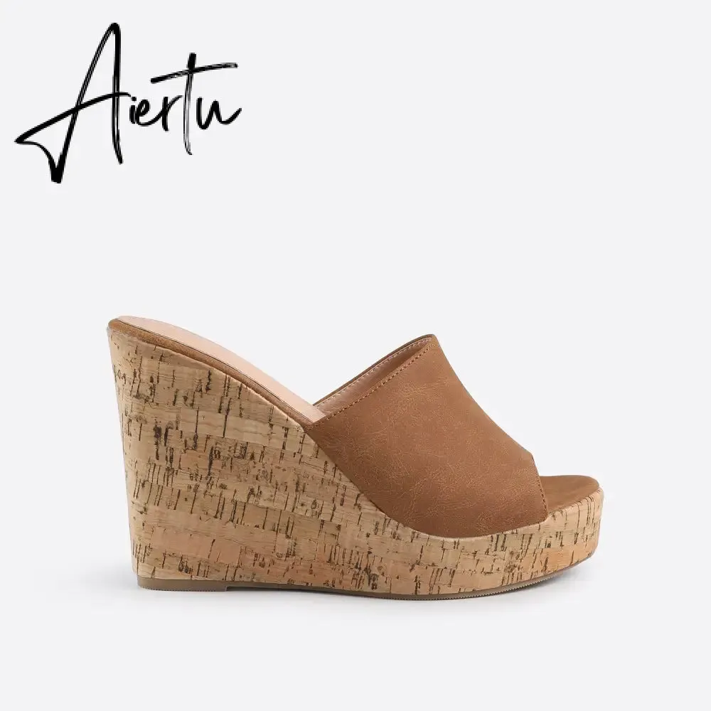 Women Endless Holiday Wedge Slide Sandals