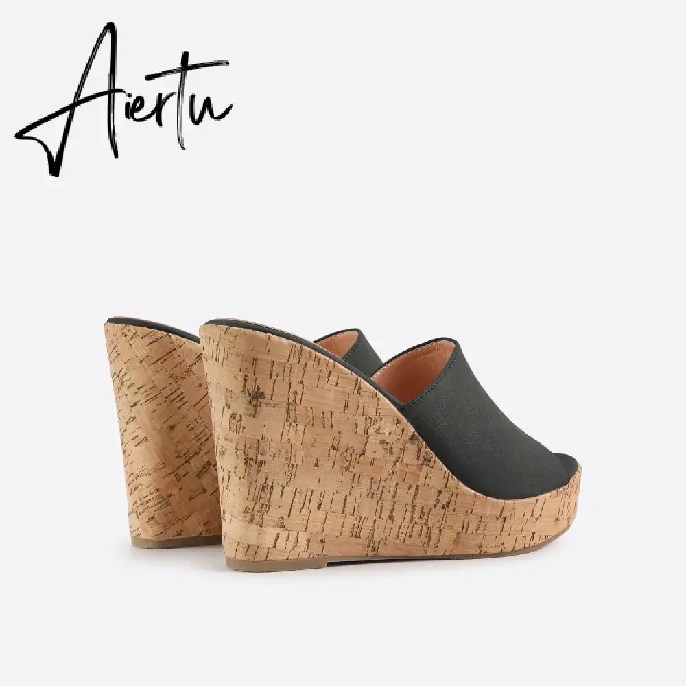 Women Endless Holiday Wedge Slide Sandals