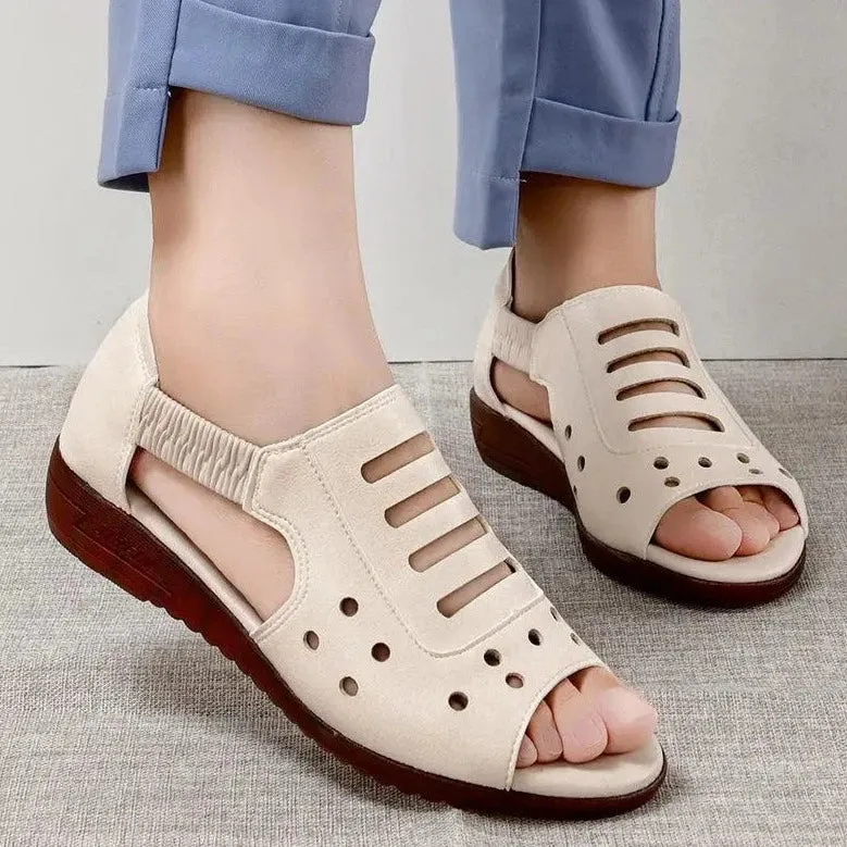 Women's Casual Shoes GRCL0331 Fashion Leather Wedge Sandals
