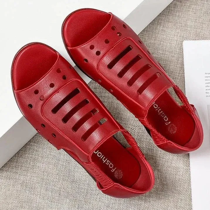 Women's Casual Shoes GRCL0331 Fashion Leather Wedge Sandals
