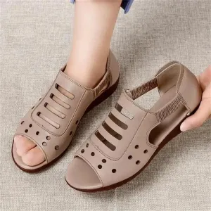 Women's Casual Shoes GRCL0331 Fashion Leather Wedge Sandals