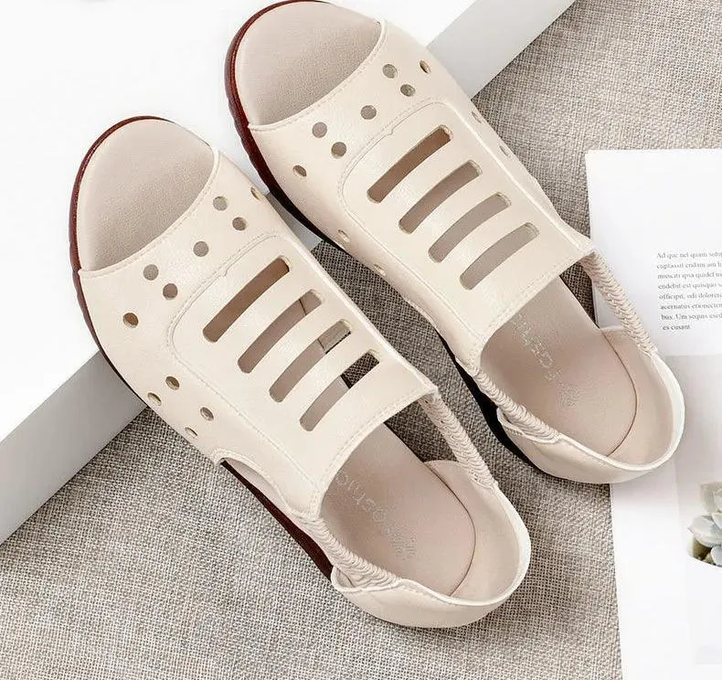 Women's Casual Shoes GRCL0331 Fashion Leather Wedge Sandals
