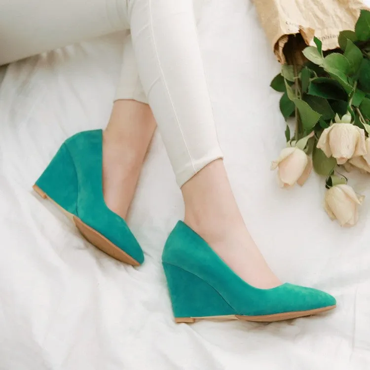 Women's Heels Suede Platform Wedge Shoes