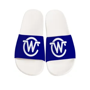 Woodcliff Lake Sandals V1 - White and Blue | Customized | Shoe Zero